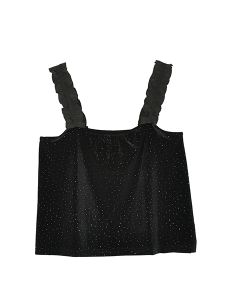 ﾍﾞﾛｱﾄﾞｯﾄのふりるｼｮﾙﾀﾞｰﾋﾞｽﾁｪ 詳細画像 ﾌﾞﾗｯｸ 1