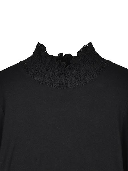 暖か柔らかﾌﾗﾜｰﾚｰｽﾌﾟﾙｵｰﾊﾞｰ 詳細画像 ﾌﾞﾗｯｸ 3