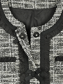 幸せﾘﾎﾞﾝ&ふりるの上品ﾂｲｰﾄﾞｼﾞｬｹｯﾄ 詳細画像