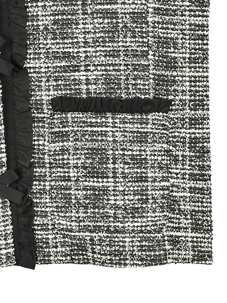 幸せﾘﾎﾞﾝ&ふりるの上品ﾂｲｰﾄﾞｼﾞｬｹｯﾄ 詳細画像 ﾌﾞﾗｯｸ 9