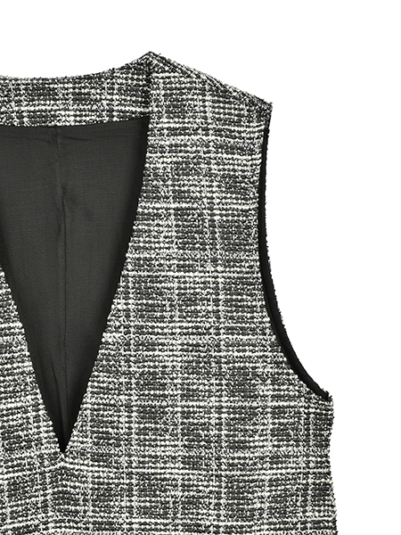 上品ﾘﾎﾞﾝﾂｲｰﾄﾞｼﾞｬﾝｽｶ 詳細画像 ﾌﾞﾗｯｸ 4