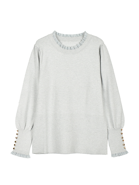 ｴﾚｶﾞﾝﾄﾊﾟﾌなﾚﾃﾞｨﾆｯﾄﾌﾟﾙｵｰﾊﾞｰ 詳細画像 ｸﾞﾚｰ系 1