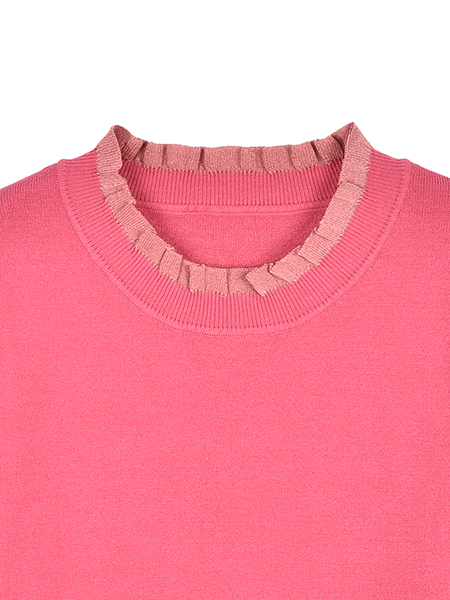 ｴﾚｶﾞﾝﾄﾊﾟﾌなﾚﾃﾞｨﾆｯﾄﾌﾟﾙｵｰﾊﾞｰ 詳細画像 ﾋﾟﾝｸ 3