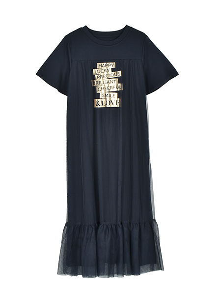 HAPPYﾒｯｾｰｼﾞのTｼｬﾂﾁｭｰﾙﾜﾝﾋﾟｰｽ 詳細画像 ﾌﾞﾗｯｸﾈｲﾋﾞｰ 1