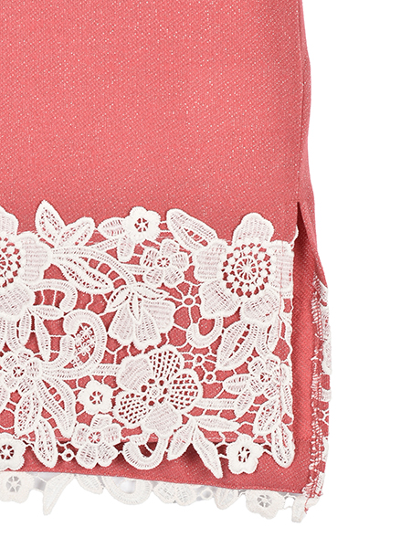 裾ﾚｰｽがﾌｪﾐﾆﾝなﾗﾒ裏毛ﾌﾟﾙｵｰﾊﾞｰ 詳細画像 ｱﾌﾟﾘｺｯﾄ 5