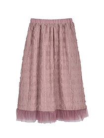 ﾁｭｰﾙﾓﾁｰﾌ刺繍のﾌｪﾐﾆﾝﾘﾎﾞﾝｽｶｰﾄ 詳細画像