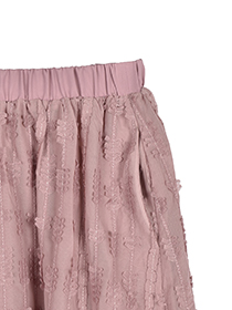 ﾁｭｰﾙﾓﾁｰﾌ刺繍のﾌｪﾐﾆﾝﾘﾎﾞﾝｽｶｰﾄ 詳細画像