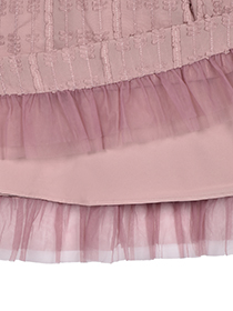 ﾁｭｰﾙﾓﾁｰﾌ刺繍のﾌｪﾐﾆﾝﾘﾎﾞﾝｽｶｰﾄ 詳細画像