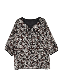 大人ﾌﾗﾜｰﾘｰﾌの上品ｶﾌﾀﾝﾌﾞﾗｳｽ 詳細画像