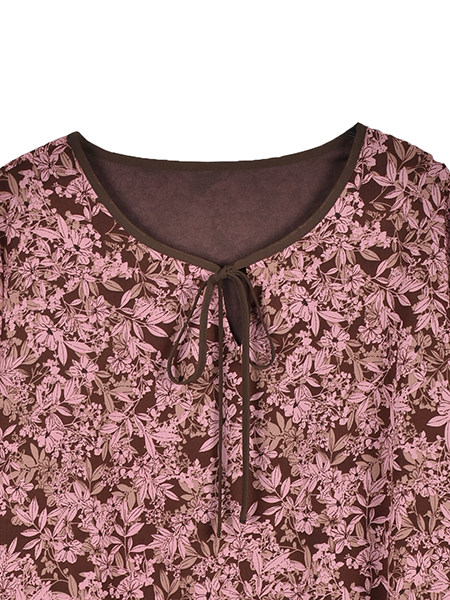 大人ﾌﾗﾜｰﾘｰﾌの上品ｶﾌﾀﾝﾌﾞﾗｳｽ 詳細画像 ﾋﾟﾝｸ系 3